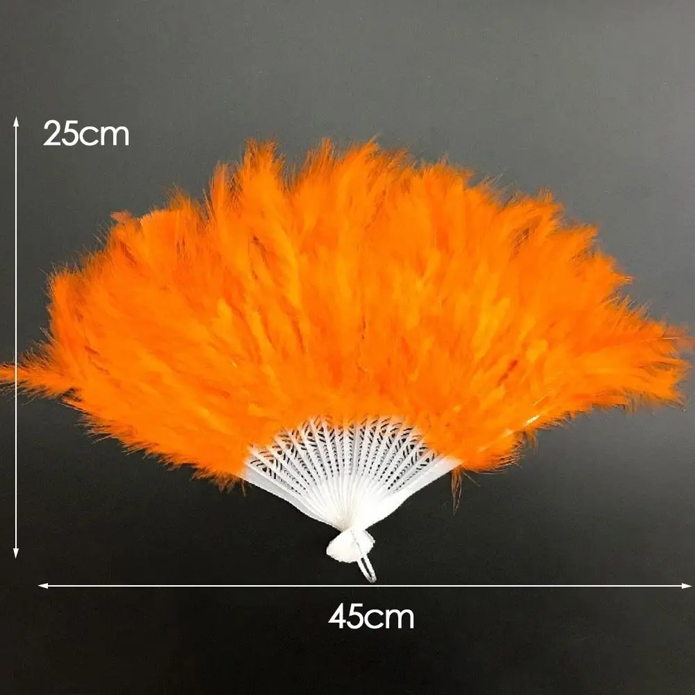Abanico de mano plegable blanco artesanal para baile y eventos - imagen 4