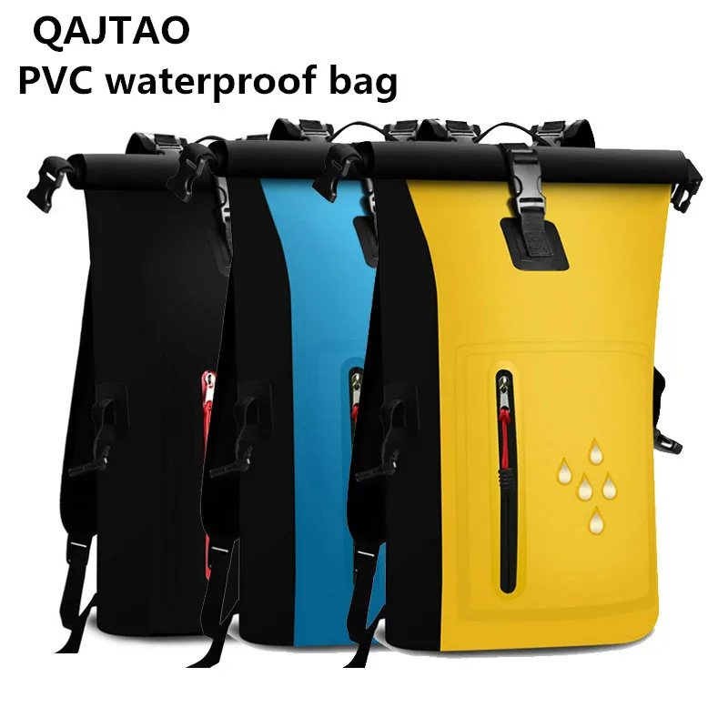 Bolsa seca impermeable para Kayak, mochila para natación a la deriva, gran río, senderismo, hombro, playa, buceo, Rafting seco, canoa, bolsa de Camping de PVC - imagen 2