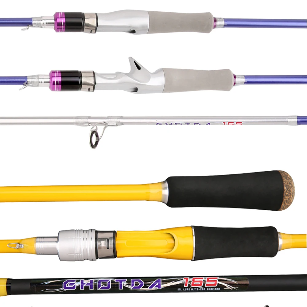 Caña de pescar con señuelo, 1,65/1,80 M, peso del cebo, 3-20g ML, acción de fibra de carbono, Pesca con mosca, trucha y lubina - imagen 2