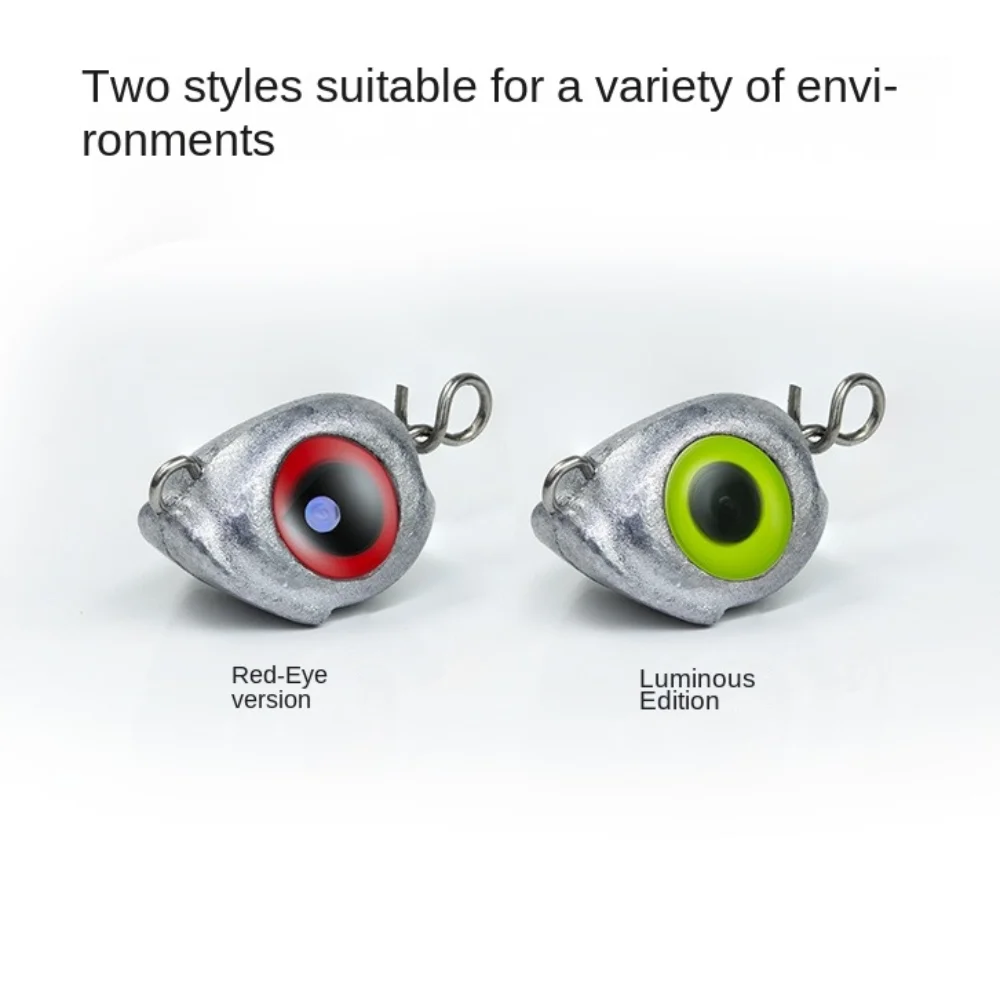 2025 Jig Head cabeza de plomo cebo plomo ojos grandes inferior Swimbait Jig Heads luminoso suave gusano señuelo Jig cabeza de Metal pesca - imagen 3