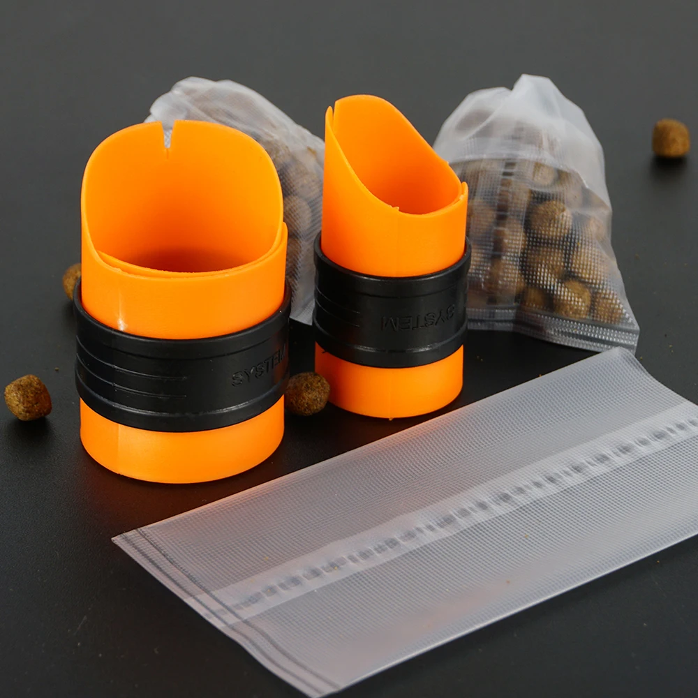 Hirisi-accesorios de pesca de carpa, sistema de carga de bolsas PVA, herramienta de cebo para bolsas sólidas, malla de fusión rápida P211 - imagen 5