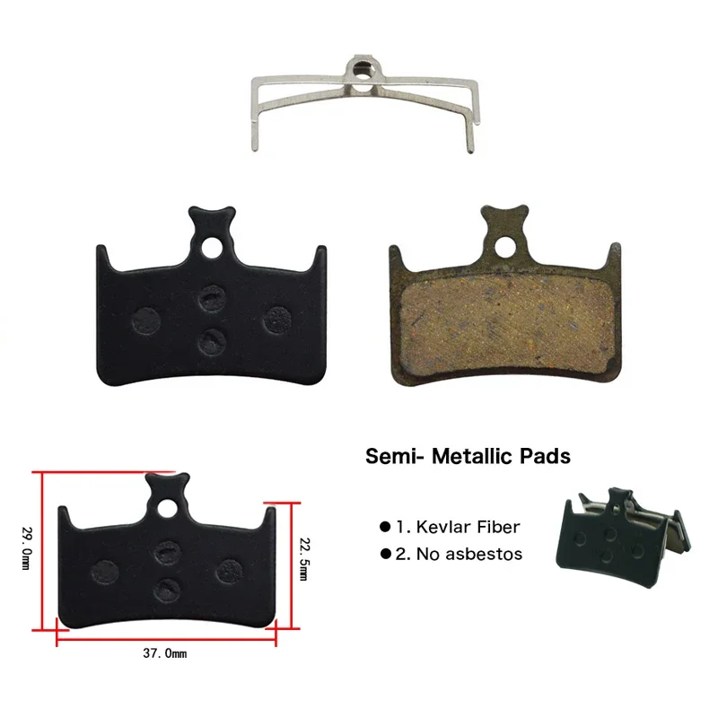 Pastillas de freno de bicicleta para Hope Tech Evo V4 E4, freno de disco hidráulico, 4 pares, 10 pares, 20 pares de resina negra - imagen 4