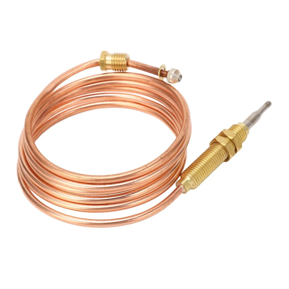 Termopar de Gas de cobre duradero, 120cm de longitud, termopar Universal dorado, Sensor de termopar, calentadores superiores de tanque de propano - imagen 5