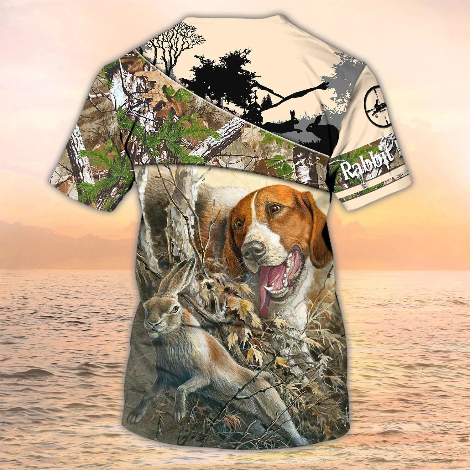 PLstar Cosmos bonito perro caza conejo Camo 3D completamente estampado camiseta de los hombres estilo de verano Casual Unisex camiseta de calle TX281 - imagen 4