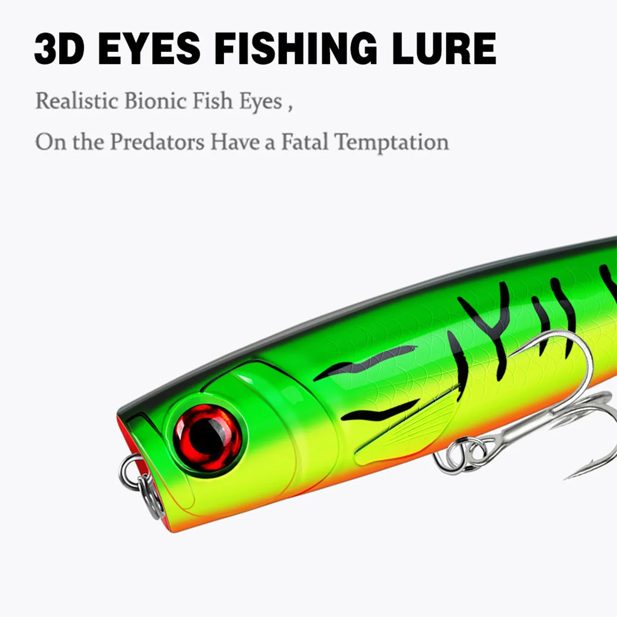 Señuelo de pesca Popper Topwater, cebo duro Artificial de agua salada para atún Wahoo, superficie de lubina, 59g, 14cm - imagen 3