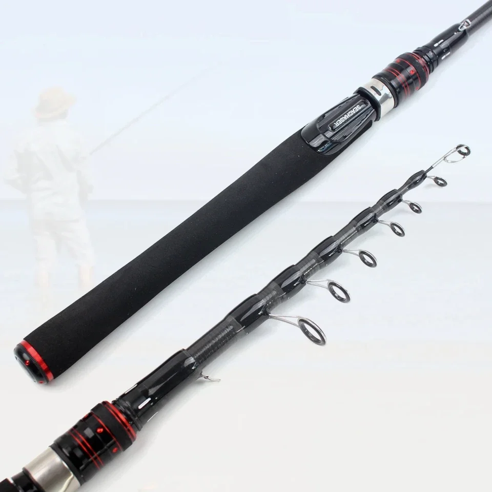 Nueva caña de pescar telescópica multifunción de 2,4 M y 2,7 M, caña de carpa de carbono, aparejos de Pesca de viaje portátiles, caña de pescar para surf - imagen 5