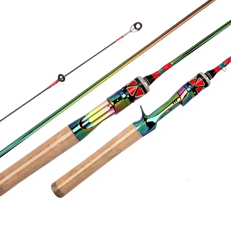 Caña de pescar con señuelo para agua salada, caña de pescar con mosca, pesca con luz sensible, Jigging, 1,68 m, 1,8 m, acción UL, fibra de carbono - imagen 3