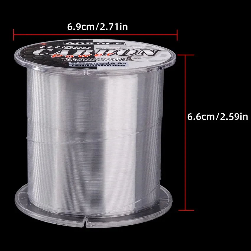 Línea de pesca con revestimiento de fluorocarbono Aorace de 500M, línea líder de monofilamento de fibra de carbono de 4,1 LB-34LB, línea de hundimiento para pesca de carpa - imagen 3