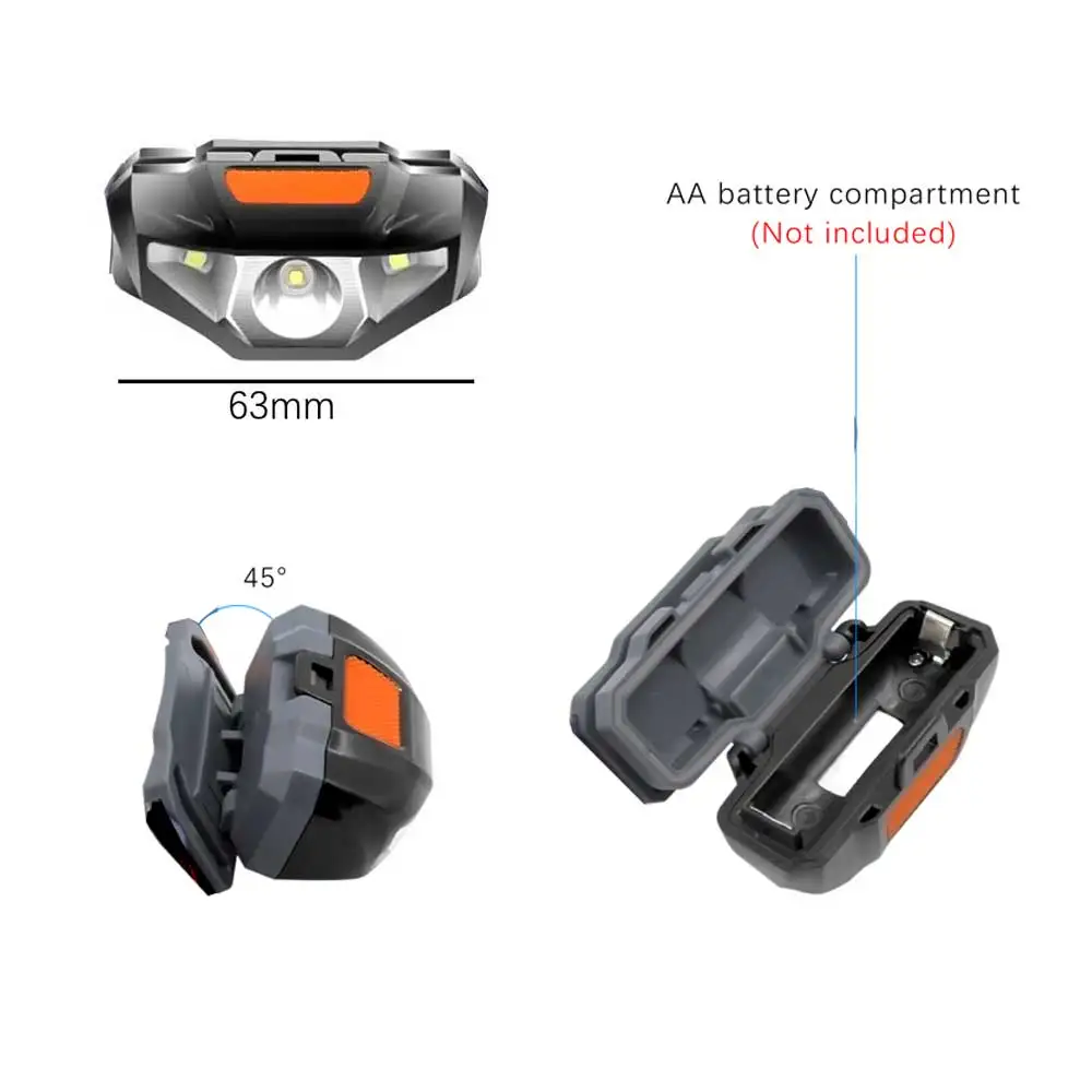 Lámpara portátil para ciclismo nocturno, correr, pescar, linterna LED, correa de muñeca, linterna con muñequera, uso de luz AA - imagen 3