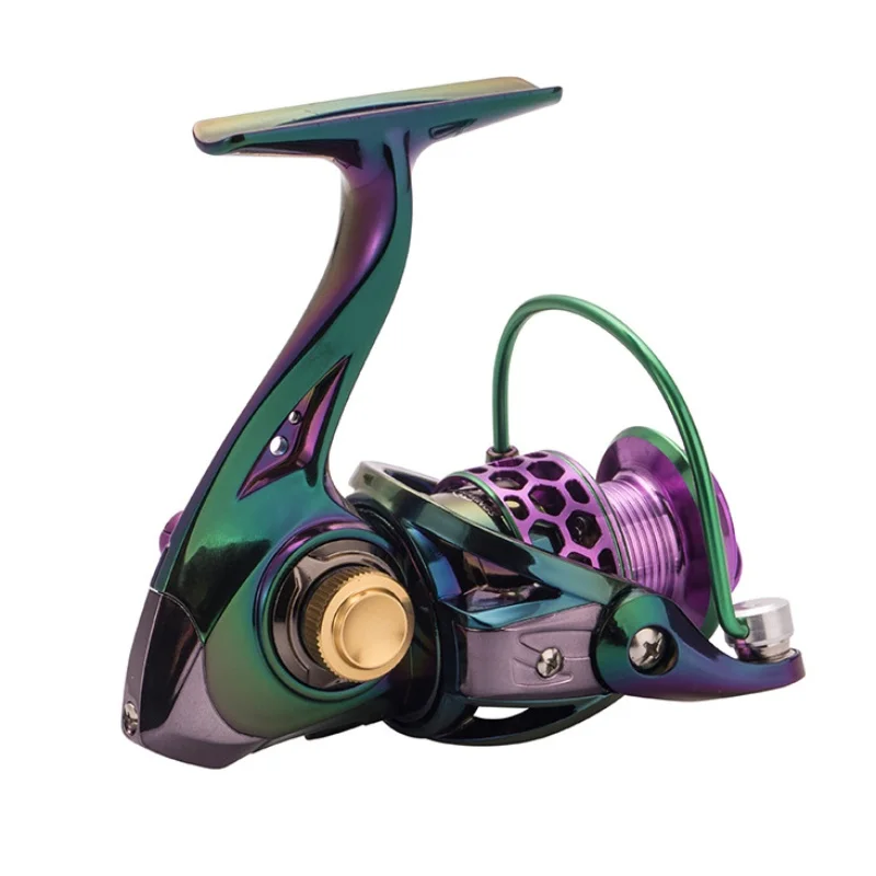 LIZARD carrete giratorio colorido carrete de aleación manija de tienda perilla lagarto 1000-6000 serie 9 + 1 rodamiento, perilla diferente de arrastre de 8kg - imagen 5