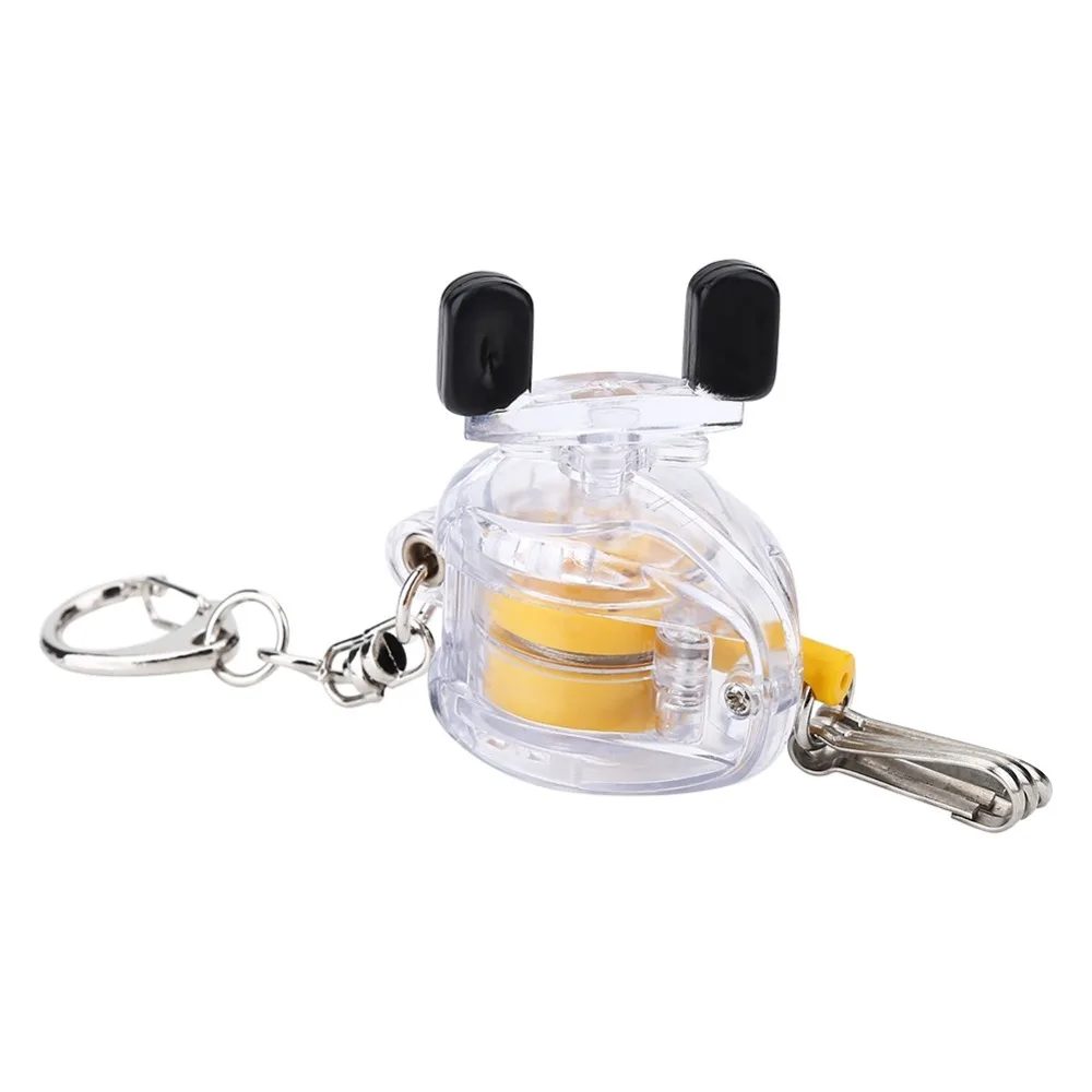 Portátil con alambre de acero carrete de pesca llavero cuerda telescópica 5,5X5 cm llavero de pesca llavero de pesca uso al aire libre - imagen 3