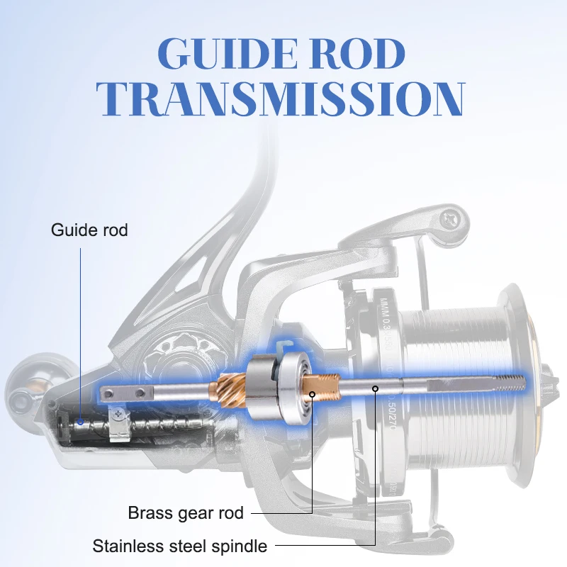 Carrete giratorio de Metal BILLINGS 8000-14000, carrete de fundición larga de arrastre máximo de 20KG y potente carrete de pesca giratorio para Surf en agua salada - imagen 5