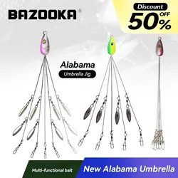 Bazooka Paraguas Alabama Rig Jig Spinner - Señuelo Bass Invierno