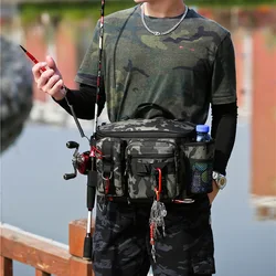 Riñonera de pesca con compartimentos para aparejos