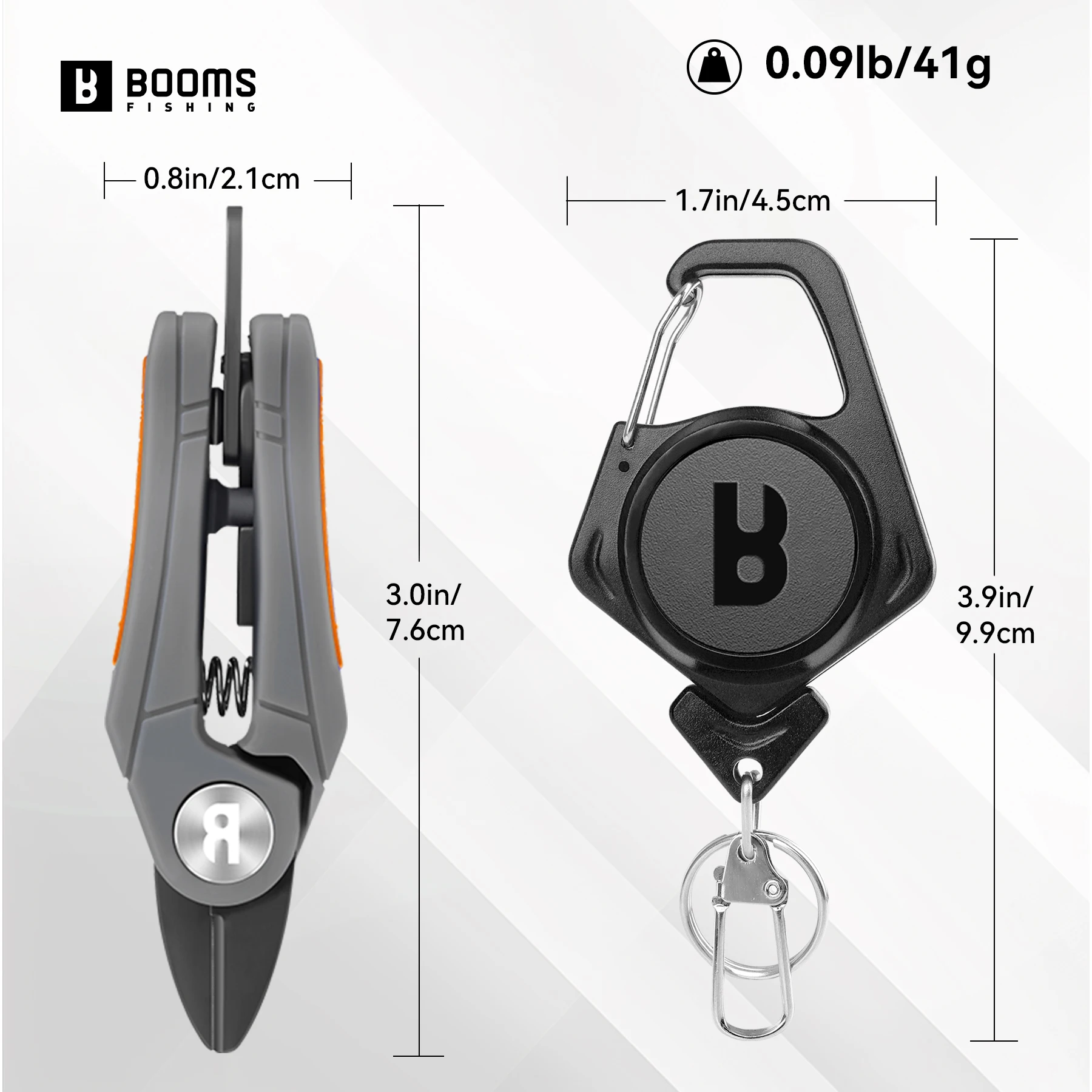 Cortador de línea de pesca Booms con retractores y herramienta para atar nudos de pesca, limpiador de ojos con gancho, accesorio de pesca con mosca - imagen 5