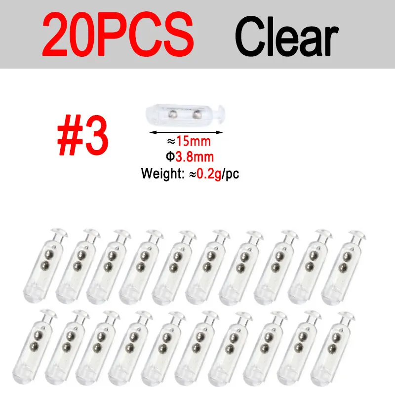 20pcs Size 3 Clear