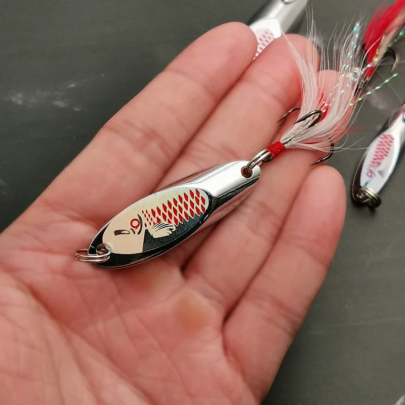 1 Uds 7/10/14/21g lentejuelas biseladas láser artificiales lentejuelas cuchara de plata señuelo cebos de pesca señuelos de mar herramienta para Wobblers Spinner - imagen 3