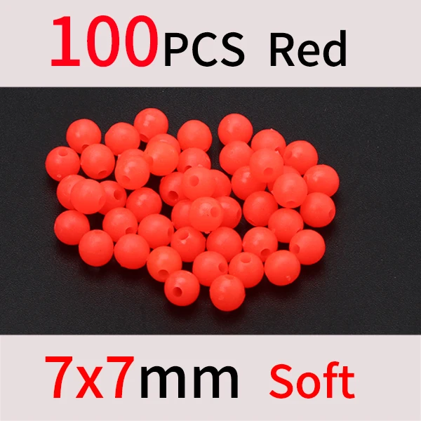 100pcs Red 7mm