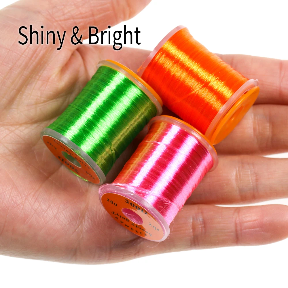 WIFREO 200D UV resaltado hilo para atar moscas neón hilo para atar moscas hilo para atar moscas salmón bajo patrón de mosca Material para atar - imagen 5