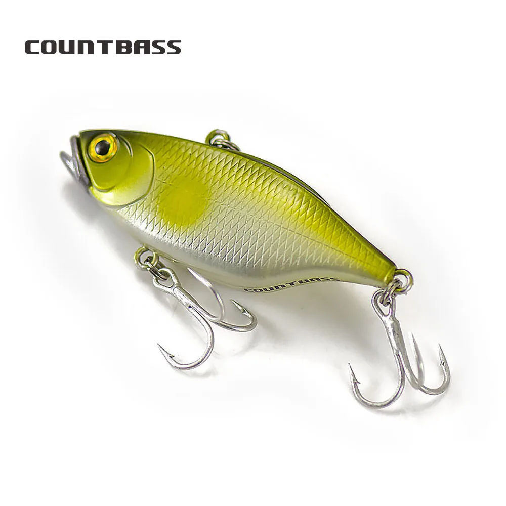 COUNTBASS 60mm 11,7g Wobblers de vibración Crankbaits sin labios Señuelos de pesca de pescador Hardbaits para Lucio
