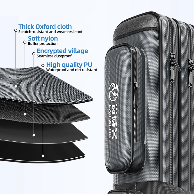 Bolsa para caña de pescar, 2/3 capas, 80-130CM, vientre recto, grande, almacenamiento de equipo de pesca, mochila, entrenamiento para deportes al aire libre, bolso para caña de mar - imagen 4