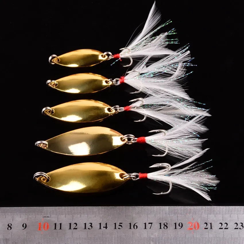 1 Uds 5g-20g cuchara giratoria de Metal señuelos señuelo de pesca de trucha cebo duro lentejuelas Paillette cebos artificiales aparejos de pesca dorados y plateados - imagen 3