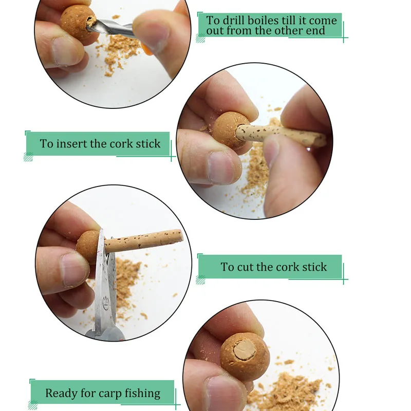 Cebo de carpa, Boilies emergentes, cebo de pesca de carpa Zig, cebo de imitación, palo de corcho para aparejo de carpa, método de aparejo Chod Zig, alimentador, aparejos de pesca - imagen 5