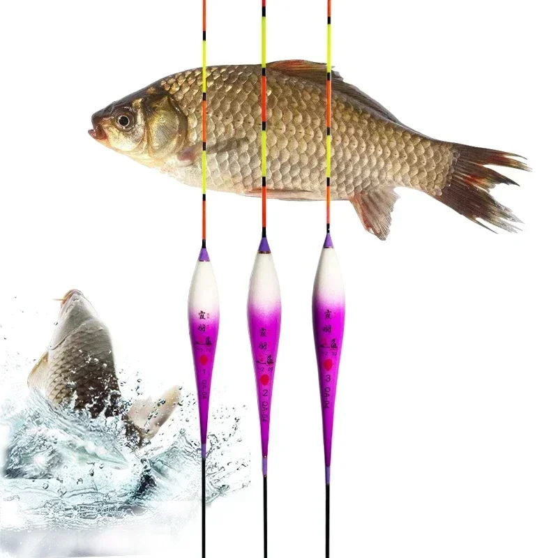 6 unids/lote conjunto de flotador de pesca boya llamativa flotador Vertical Bobber caja de deriva flotante río accesorios especiales de aparejos de pesca - imagen 4