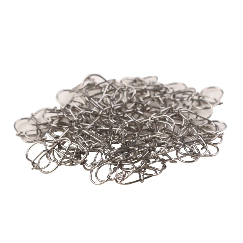 Clips conectores de pesca en acero inoxidable – Para aparejos y señuelos - imagen 2