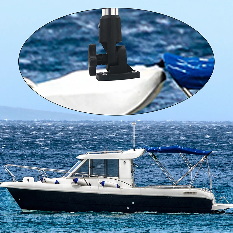 Luces de popa Bimini de 23,6 pulgadas, luz LED de navegación plegable superior, luz de anclaje blanca redonda, USCG, 2nm, cc 12V - imagen 4