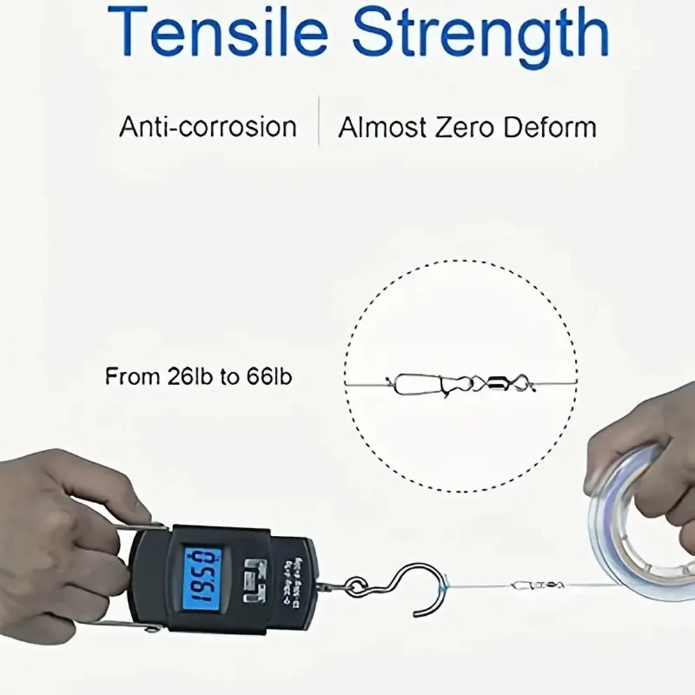 Conector giratorio de pesca de alta resistencia, barril de bolas resistente a la corrosión para agua dulce y salada, señuelo fácil, 95/50 piezas - imagen 3