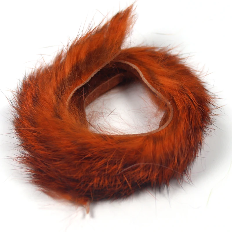 Wifreo, 4 Uds., tiras Zonker de liebre de piel de conejo para atado de moscas, Material, serpentina, moscas de pesca, fabricación de 5mm de ancho y conejito de imitación/conejo - imagen 5
