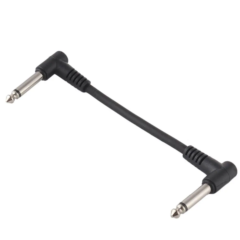 Útil conector de Audio Universal de ángulo recto de 15cm, instrumento de Pedal de efecto, conexión Normal de 2 enchufes, Cable de conexión, Cable de Pedal de guitarra - imagen 2