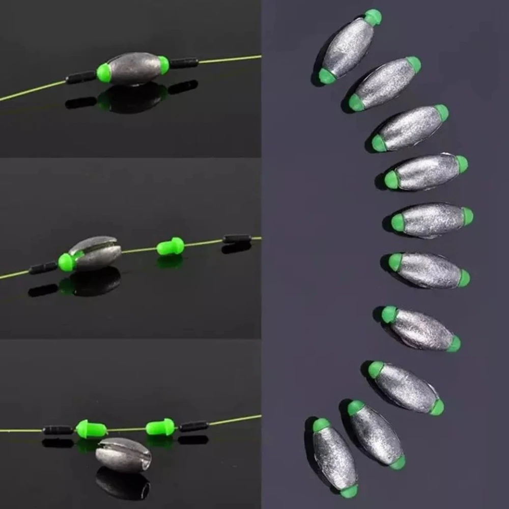 Plomos deslizantes forma oliva para pesca de carpa - imagen 5