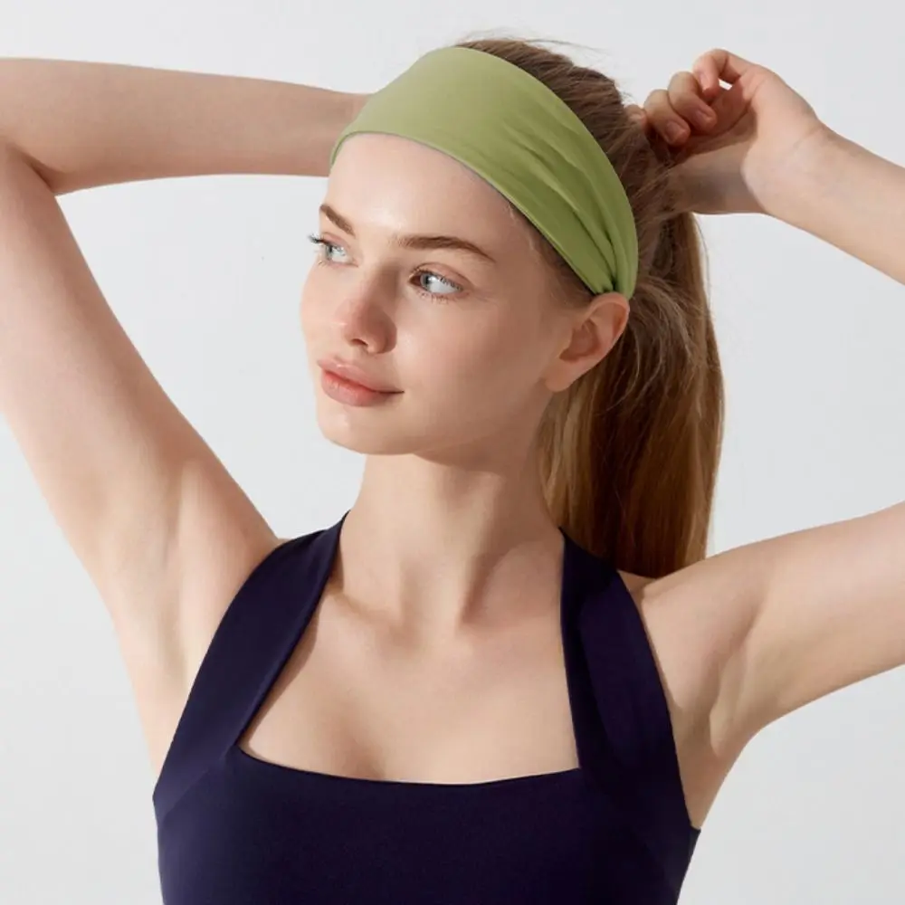 Diademas de entrenamiento absorbentes de humedad para mujer, banda elástica antideslizante, transpirable, diadema deportiva elástica de secado rápido para mujer - imagen 4