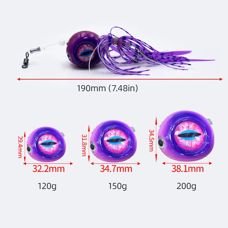 Jig de alambre ZYZ luminoso con ojo simulado – Pesca en barco y fondo - imagen 4