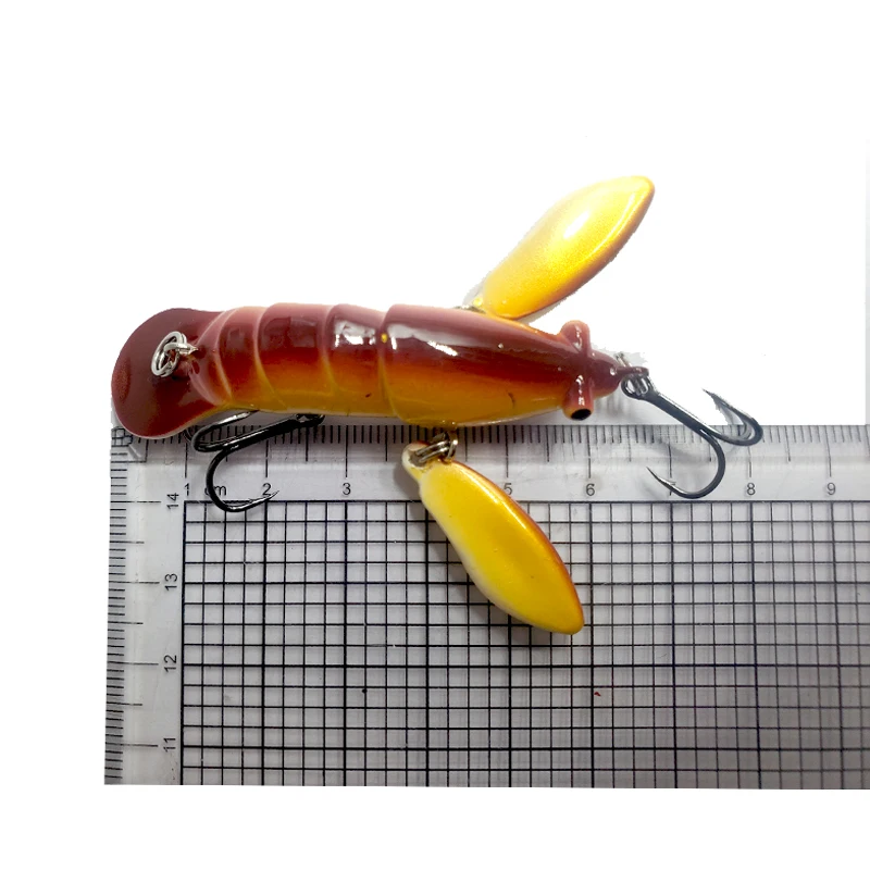 TAKEDO RL08 Lobster Run señuelo de pesca Material ABS Swimbait 70mm 7g señuelo duro de camarones con 8 #   Anzuelo triple Wobbers Snakehead Carpa - imagen 4