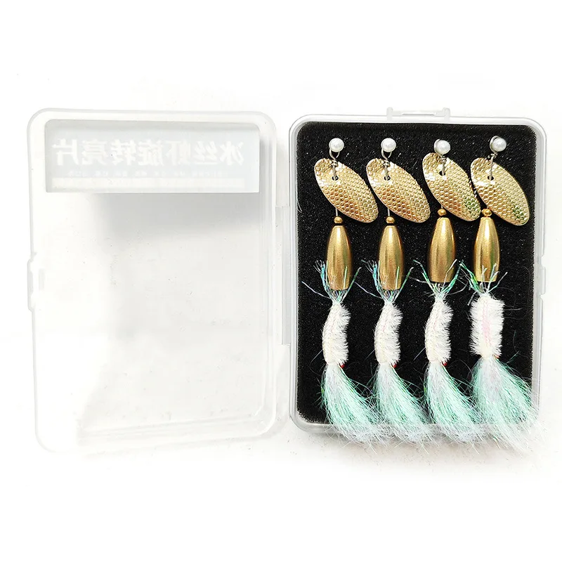 Camarones triturados de hielo, lentejuelas giratorias, semillas de melón, lentejuelas, camino Yahai, pesca, anzuelo de agua dulce, cebo, colgante de cobre - imagen 5