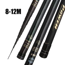 Caña Telescópica Carbono 8-12m – Portátil para Gran Lance