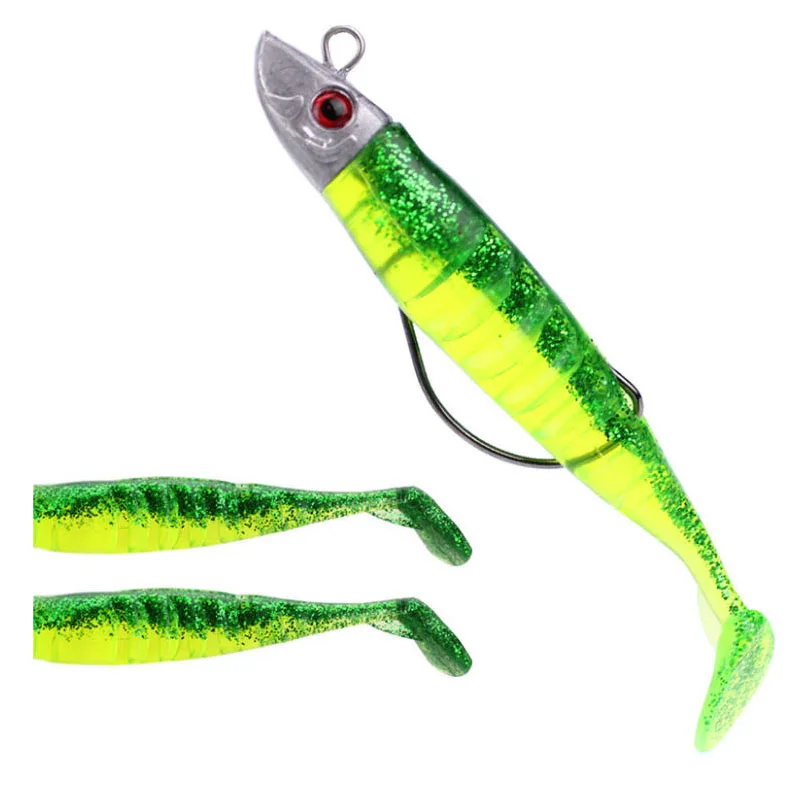 Jig Head plomo puro con anzuelo offset y doble anilla para vinilo - imagen 3