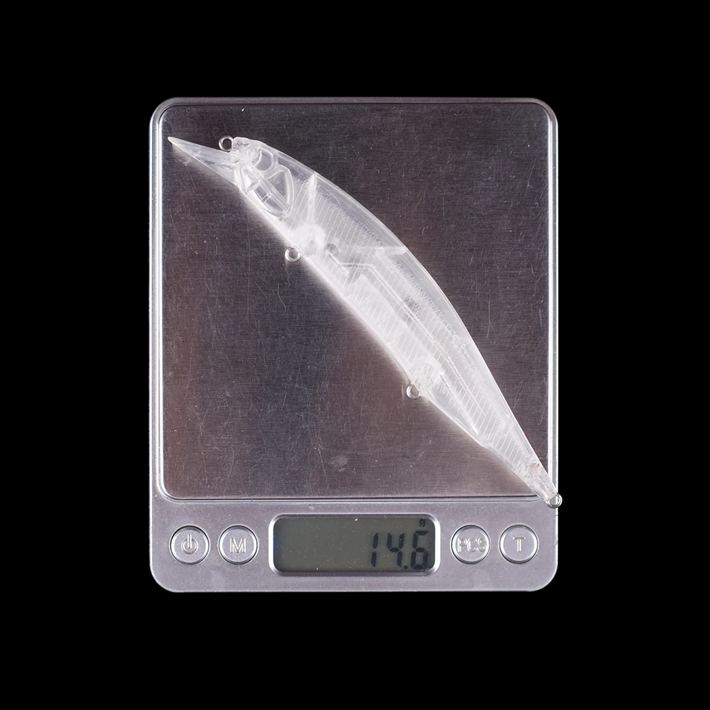 Hanlin-señuelo de pesca flotante transparente, cebo de pesca de trucha, cuerpos de plástico duro, Jerkbait, aparejos sin pintar, 10/20 piezas, 13,5 CM, 14,5G - imagen 3