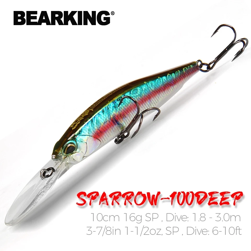 BEARKING 10cm 16g sistema de peso súper imán fundición larga nuevo modelo Señuelos de pesca cebo duro calidad Wobblers Minnow
