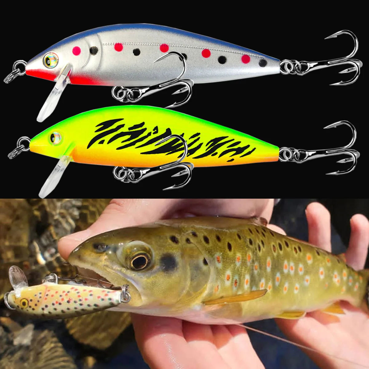 Señuelo jerkbait GOWAVE 7,5 cm vista lateral