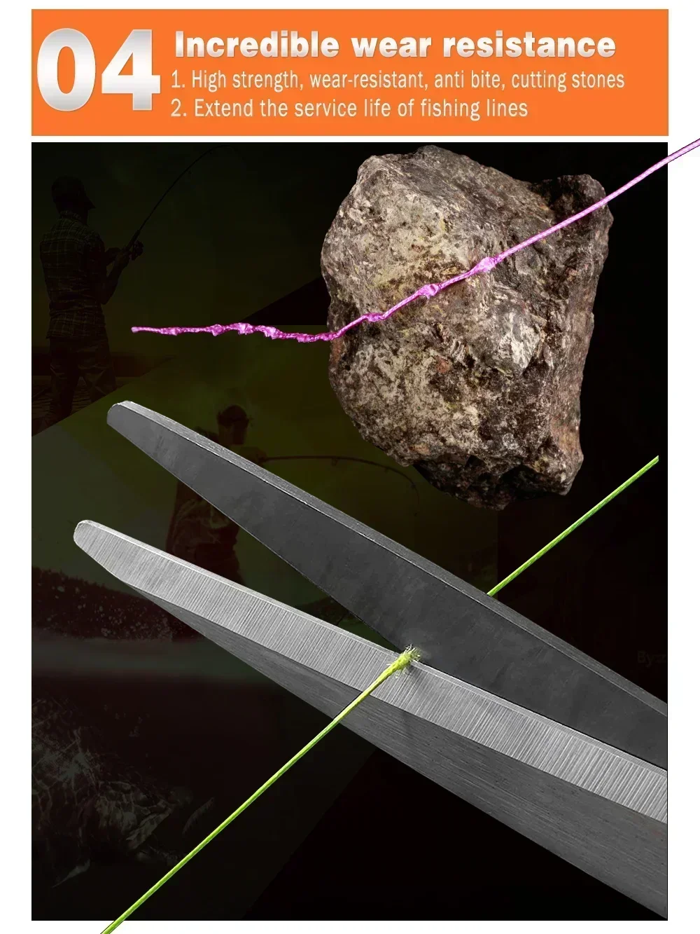 JOSBY X8 líneas de Pesca de mar trenzadas 100/300/500/1000M alambre de carpa PE Mutifilament Pesca 22-90LB accesorios de Pesca súper fuertes - imagen 5