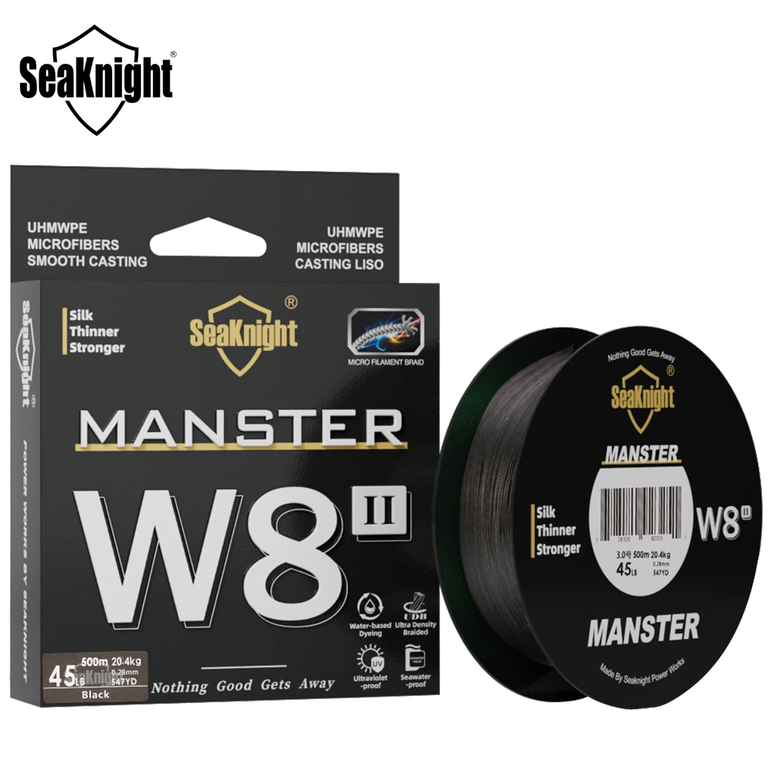Seaknight-línea de pesca trenzada Monster/Manster W8 II, 8 hebras, 150M, 20-100LB, multifilamento, línea de mar