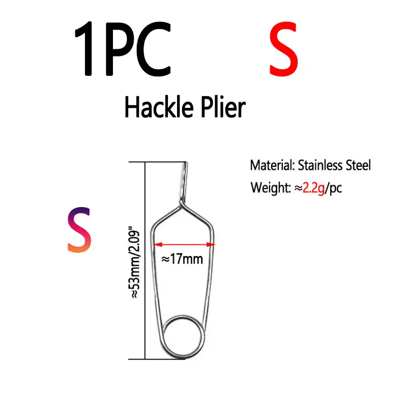 1pc S  Hackle Pliers