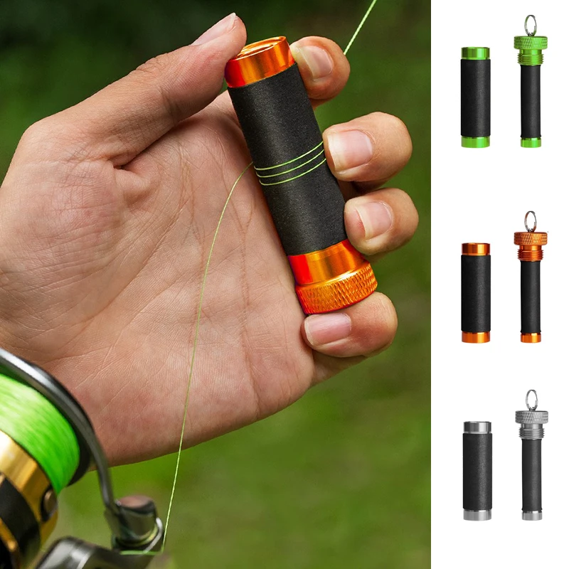 Nueva varilla de tracción de línea de aleación de aluminio, goma antideslizante, línea de enganche para tirar/anudar y anudar, herramienta de pesca de protección de manos y líneas