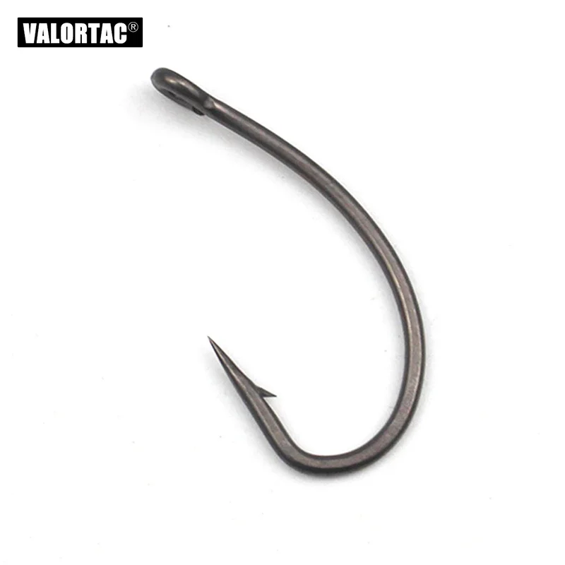 Anzuelo mosca curvo – Vástago plano con teflón para carpa - imagen 2