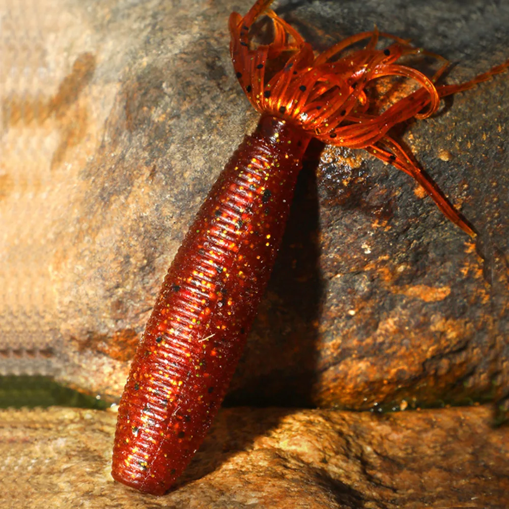 Señuelo de Pesca suave de 5 piezas, 9cm, 10g, Fat Ika, Swimbait de silicona, fácil de delinear, gusano de sábalo, señuelos artificiales de plástico para perca de lubina