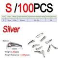 S 100pcs Silver
